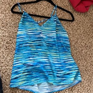 Trouve Green/Blue shirt Size small